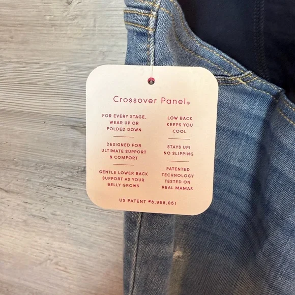 Isabel Maternity by Ingrid & Isabel Light Blue Distressed Ankle Jeans - Picture 5 of 16